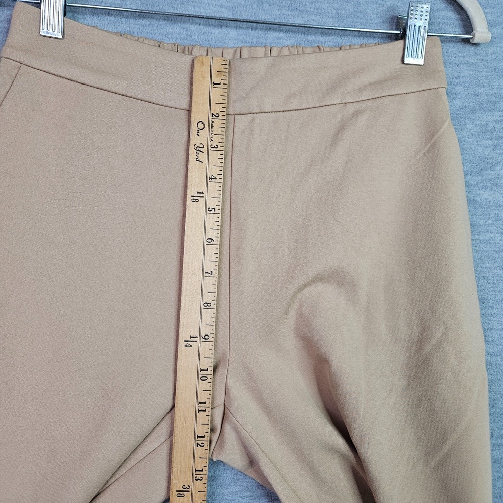 Petite Principle Pants Women Size SP Beige Straight Leg Pull On Stretch - Picture 8 of 9